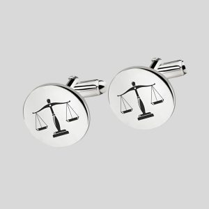 Abotoaduras símbolo balança da justiça - Imagem 1