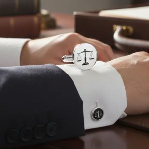 Abotoaduras símbolo balança da justiça - Imagem 2